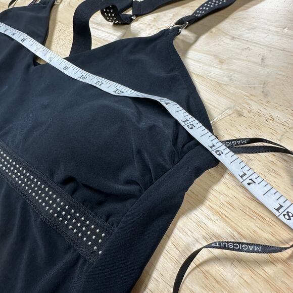 Magicsuit Star Studded Carly Tankini Top Black Women's Size 12 New Without Tag - Picture 6 of 7